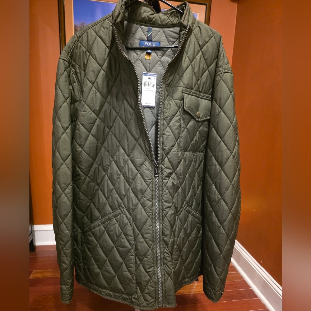 Ralph Lauren Men's Olive Quilted Puffer Jacket